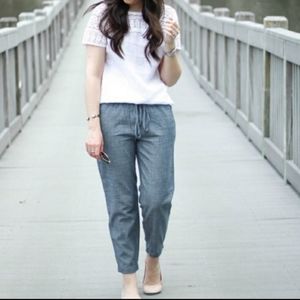 J. Crew Factory Chambray drawstring jogger…